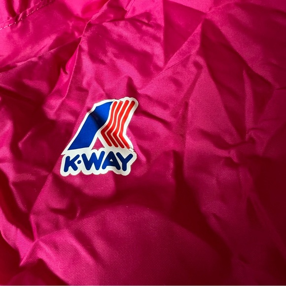 K Way Intense Pink Packable Windbreaker Size 10 - Picture 8 of 8
